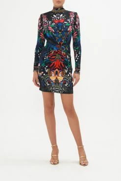 CROSS FRONT MINI DRESS FLUTTER BY