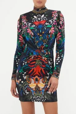 CROSS FRONT MINI DRESS FLUTTER BY -clothing shop CAMILLA 00017404 CROSS FRONT MINI DRESS FLUTTER BY 4