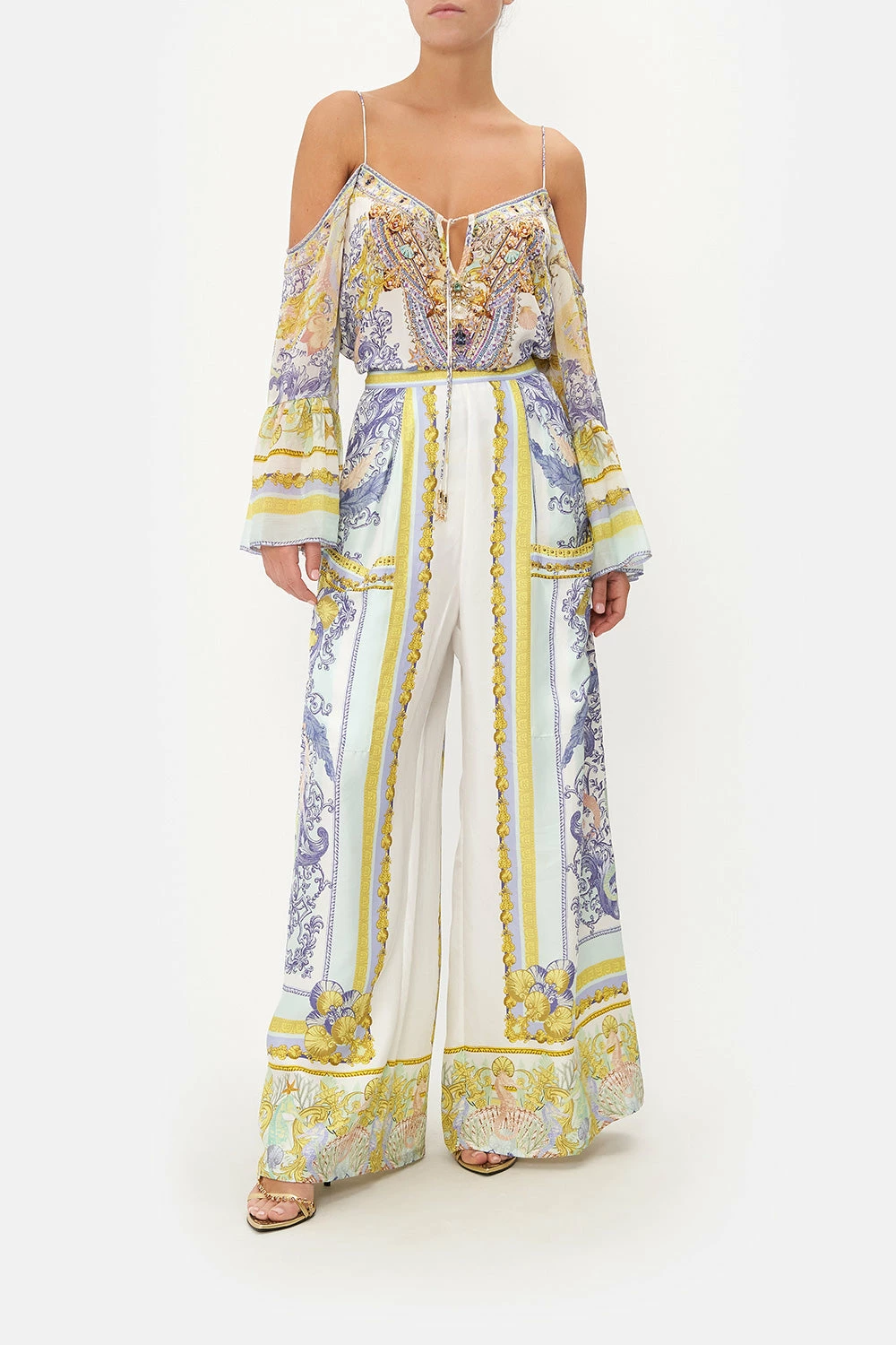 WIDE LEG TROUSER WITH FRONT POCKETS STAR OF THE SEA