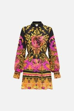 SHIFT SHIRT DRESS OCTOPIA -clothing shop CAMILLA 00017509 SHIFT SHIRT DRESS OCTOPIA GHOST