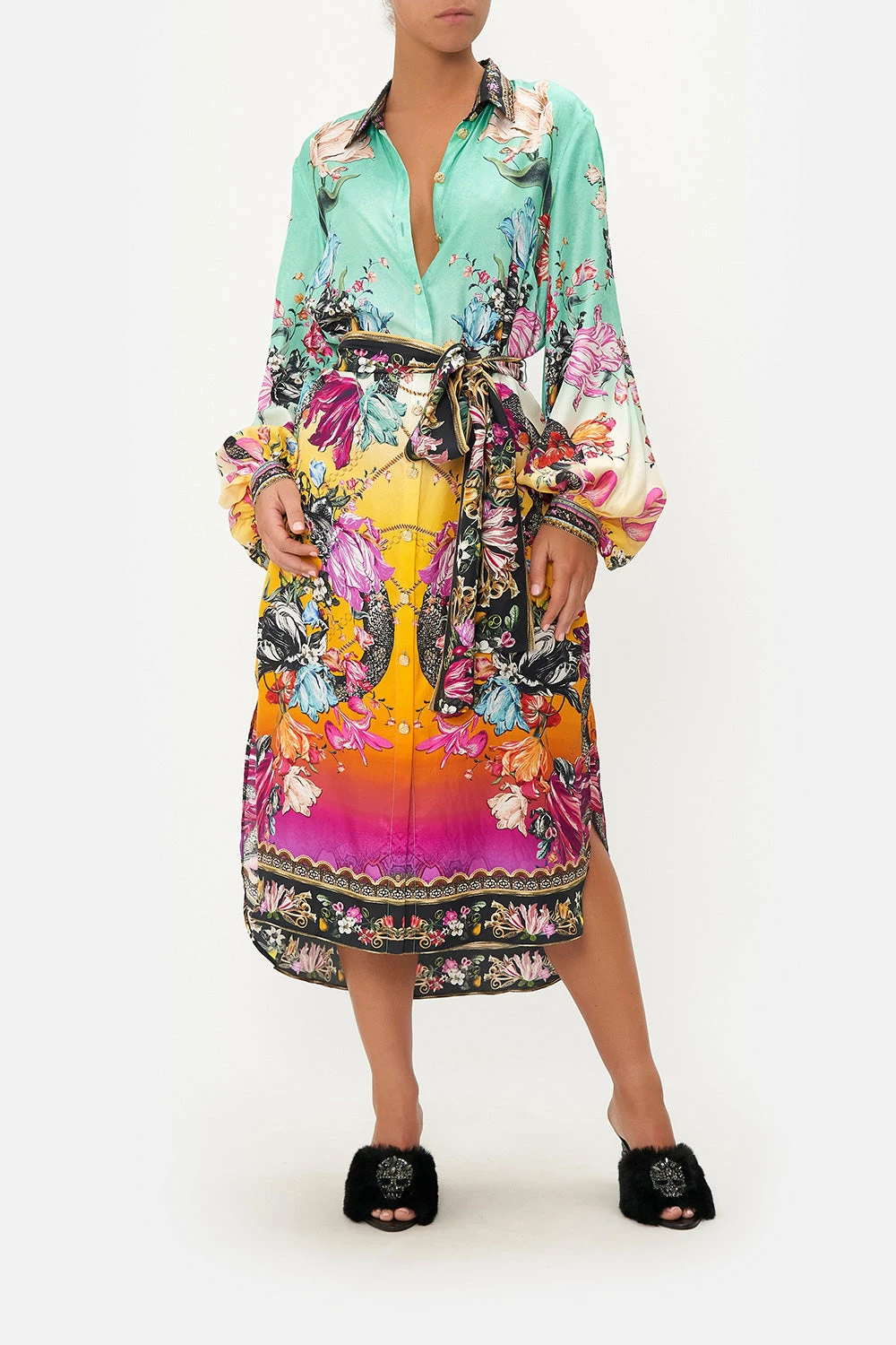 HIGH LOW MIDI SHIRT DRESS VIPER ROOM 1 HIGH LOW MIDI SHIRT DRESS VIPER ROOM