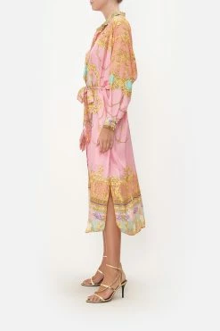 COLLARED BUTTON THROUGH DRESS MERMAID MOTEL 11 COLLARED BUTTON THROUGH DRESS MERMAID MOTEL -clothing shop CAMILLA 00017546 COLLARED BUTTON THROUGH KAFTAN MERMAID MOTEL 2