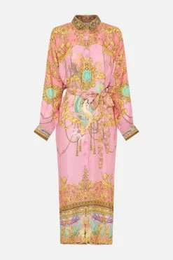 COLLARED BUTTON THROUGH DRESS MERMAID MOTEL 10 COLLARED BUTTON THROUGH DRESS MERMAID MOTEL -clothing shop CAMILLA 00017546 COLLARED BUTTON THROUGH KAFTAN MERMAID MOTEL GHOST