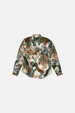 COLLARED LONG SLEEVE SHIRT TIGER TRAP -clothing shop CAMILLA 00017660 COLLARED LONG SLEEVE SHIRT TIGER TRAP FL