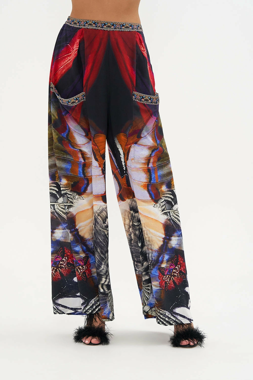 WIDE LEG TROUSER WITH FRONT POCKETS WINGS OF MARIPOSA - Image 5
