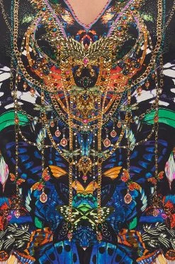 SLIM FIT KAFTAN WITH SPLIT FLUTTER BY -clothing shop CAMILLA 00017669 SLIM FIT KAFTAN WITH SPLIT FLUTTER BY 5