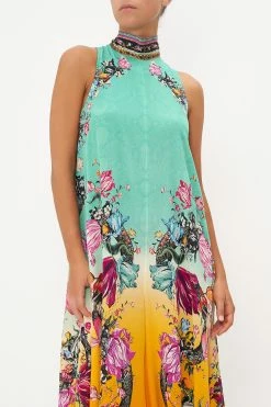 HIGH NECK WIDE FLARED JUMPSUIT VIPER ROOM 12 HIGH NECK WIDE FLARED JUMPSUIT VIPER ROOM -clothing shop CAMILLA 00017674 HIGH NECK WIDE FLARED JUMPSUIT VIPER ROOM 4