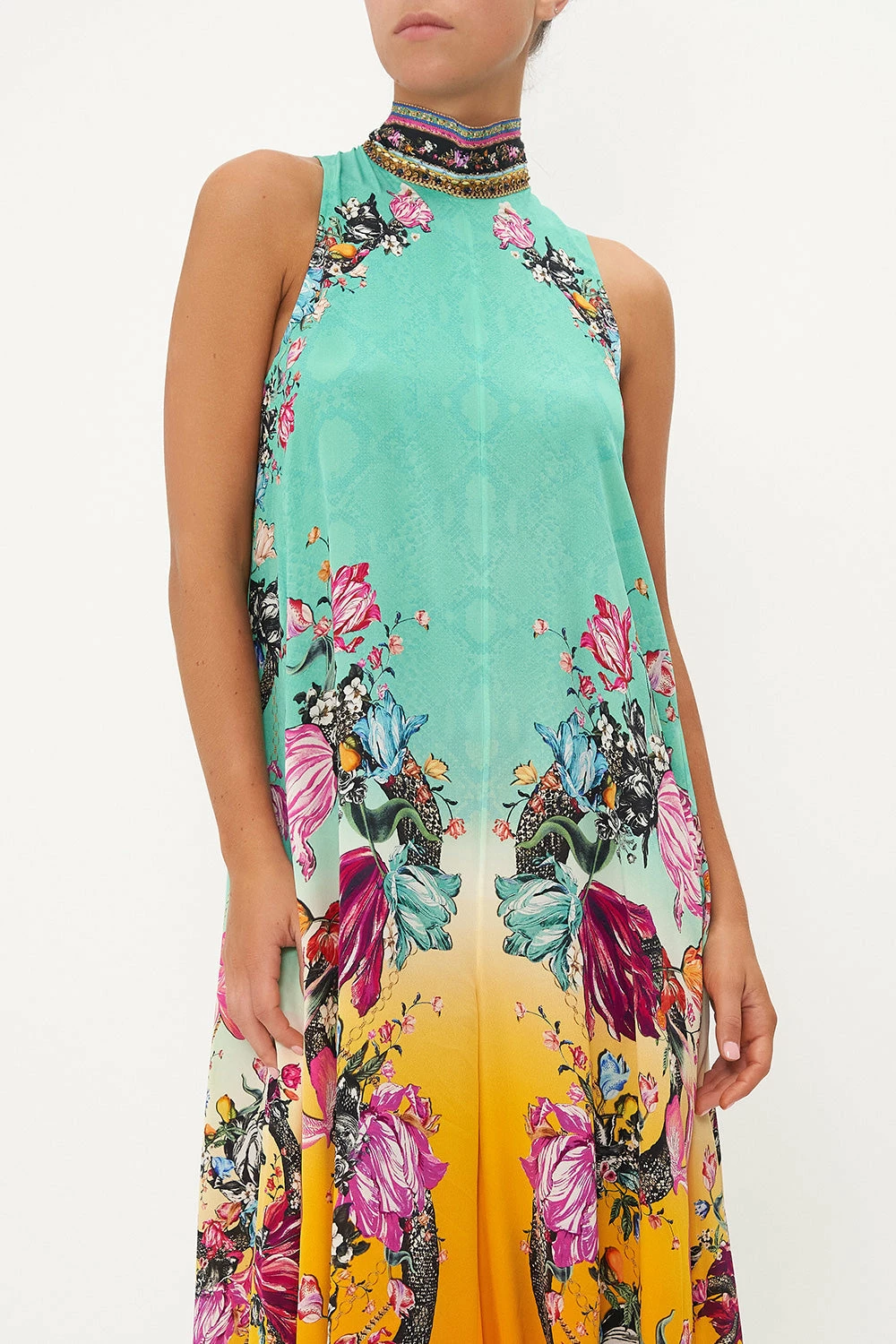 HIGH NECK WIDE FLARED JUMPSUIT VIPER ROOM 5 HIGH NECK WIDE FLARED JUMPSUIT VIPER ROOM - Image 5