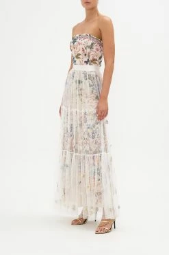 WAISTBAND RUFFLE HEM SKIRT QUEENS BEE HIVE -clothing shop CAMILLA 00017713 WAISTBAND RUFFLE HEM SKIRT QUEENS BEE HIVE 2