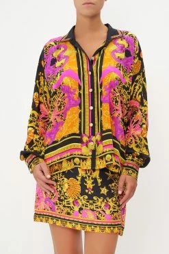 CURVED HEM SHIRT OCTOPIA -clothing shop CAMILLA 00017721 CURVED HEM SHIRT OCTOPIA 4