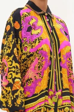 CURVED HEM SHIRT OCTOPIA -clothing shop CAMILLA 00017721 CURVED HEM SHIRT OCTOPIA 5