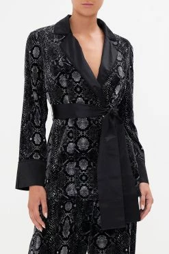 RELAXED JACKET WITH SPLIT CUFFS WILD HORSES -clothing shop CAMILLA 00017898 RELAXED JACKET WITH SPLIT CUFFS WILD HORSES 4