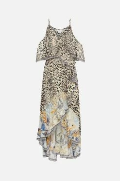 RUFFLE OVERLAYER WRAP DRESS SEAHORSE SONNET -clothing shop CAMILLA 00018142 RUFFLE OVERLAYER WRAP DRESS SEAHORSE SONNET GHOST