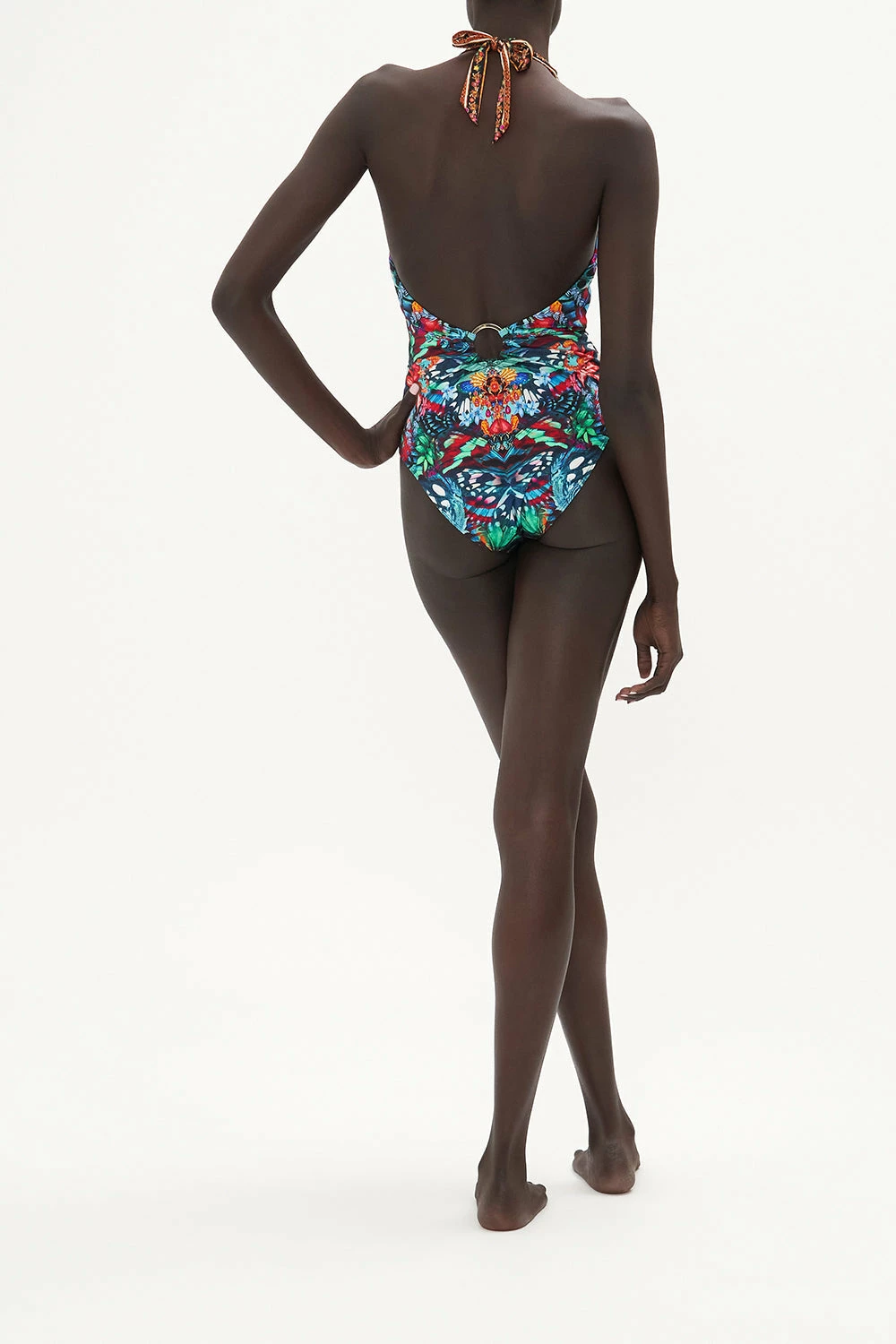 RING DETAIL PLUNGE V ONE PIECE IN A FLUTTER - Image 2