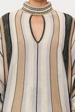 KNITTED KAFTAN WITH NECK BAND FOR THE LOVE OF LEO -clothing shop CAMILLA 00018212 KNITTED KAFTAN WITH NECK BAND FOR THE LOVE OF LEO 5