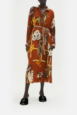 COLLARED BUTTON THROUGH DRESS GARDEN OF EVE