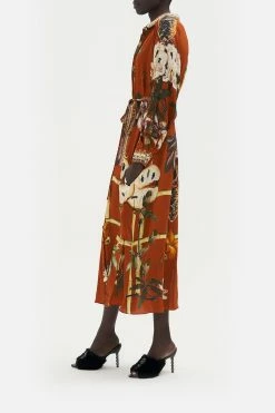 COLLARED BUTTON THROUGH DRESS GARDEN OF EVE 11 COLLARED BUTTON THROUGH DRESS GARDEN OF EVE -clothing shop CAMILLA 00018253 COLLARED BUTTON THROUGH KAFTAN GARDEN OF EVE 2