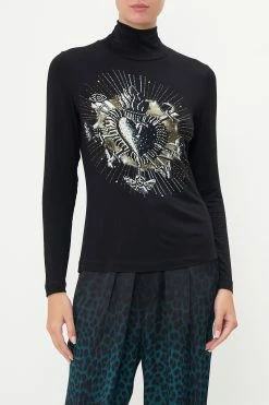 JERSEY TURTLENECK ANIMAL ANARCHY -clothing shop CAMILLA 00018260 JERSEY TURTLENECK ANIMAL ANARCHY 1