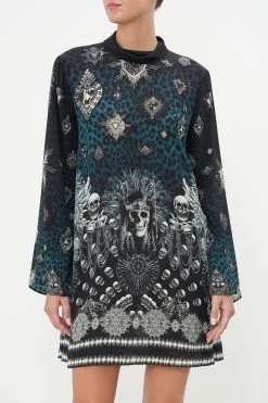 LONG SLEEVE SWING DRESS ANIMAL ANARCHY -clothing shop CAMILLA 00018349 LONG SLEEVE SWING DRESS ANIMAL ANARCHY 4