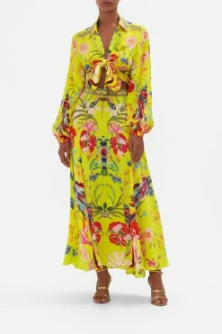 PANELLED FLARED LONG SKIRT PEACOCK PROUD