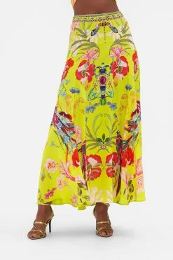 PANELLED FLARED LONG SKIRT PEACOCK PROUD -clothing shop CAMILLA 00018439 PANELLED FLARED LONG SKIRT PEACOCK PROUD 4