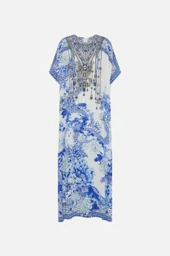 SLIM FIT KAFTAN WITH SPLIT HEART OF A DRAGON -clothing shop CAMILLA 00018572 SLIM FIT KAFTAN WITH SPLIT HEART OF A DRAGON GHOST