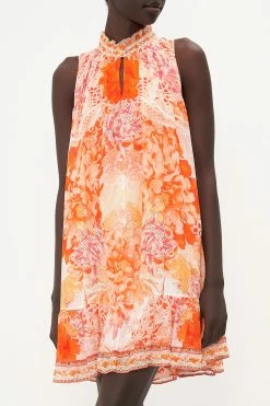 HIGH NECK RUFFLE DRESS DRAGON MOTHER 10 HIGH NECK RUFFLE DRESS DRAGON MOTHER -clothing shop CAMILLA 00018579 HIGH NECK RUFFLE DRESS DRAGON MOTHER 4