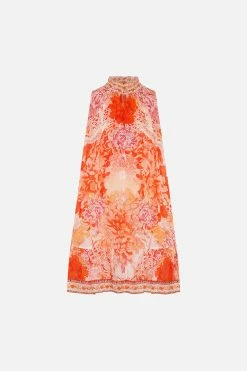 HIGH NECK RUFFLE DRESS DRAGON MOTHER 8 HIGH NECK RUFFLE DRESS DRAGON MOTHER -clothing shop CAMILLA 00018579 HIGH NECK RUFFLE DRESS DRAGON MOTHER GHOST