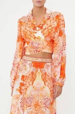 CROPPED WRAP SHIRT DRAGON MOTHER -clothing shop CAMILLA 00018583 CROPPED WRAP SHIRT DRAGON MOTHER 4