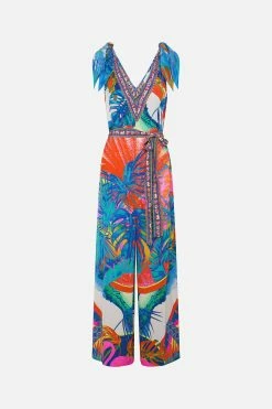 SCARF TIE JUMPSUIT FLAMENCO FLAMINGO -clothing shop CAMILLA 00018744 SCARF TIE JUMPSUIT FLAMENCO FLAMINGO GHOST