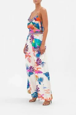 WIDE LEG TROUSER WITH FRONT POCKETS FLAMENCO FLAMINGO -clothing shop CAMILLA 00018747 WIDE LEG TROUSER WITH FRONT POCKETS FLAMENCO FLAMINGO 2
