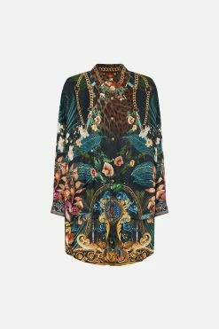 SHIRT TUNIC WITH POCKETS FEARLESS FELIS -clothing shop CAMILLA 00018923 SHIRT TUNIC WITH POCKETS FEARLESS FELIS GHOST