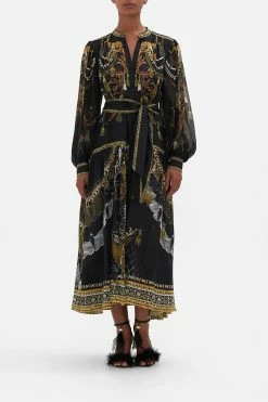 BUTTON THROUGH DRESS WITH YOKE RAVIN RAVEN