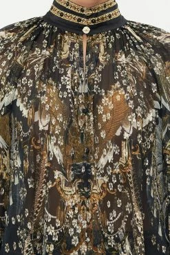 RAGLAN BUTTON UP SHIRT RAVIN RAVEN -clothing shop CAMILLA 00018969 RAGLAN BUTTON UP SHIRT RAVIN RAVEN 5