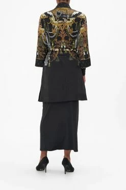 ROLL COLLAR PAJAMA JACKET RAVIN RAVEN -clothing shop CAMILLA 00018970 ROLL COLLAR PAJAMA JACKET RAVIN RAVEN 2 af6d3b53 2266 43e0 a0c5 5694f801defd