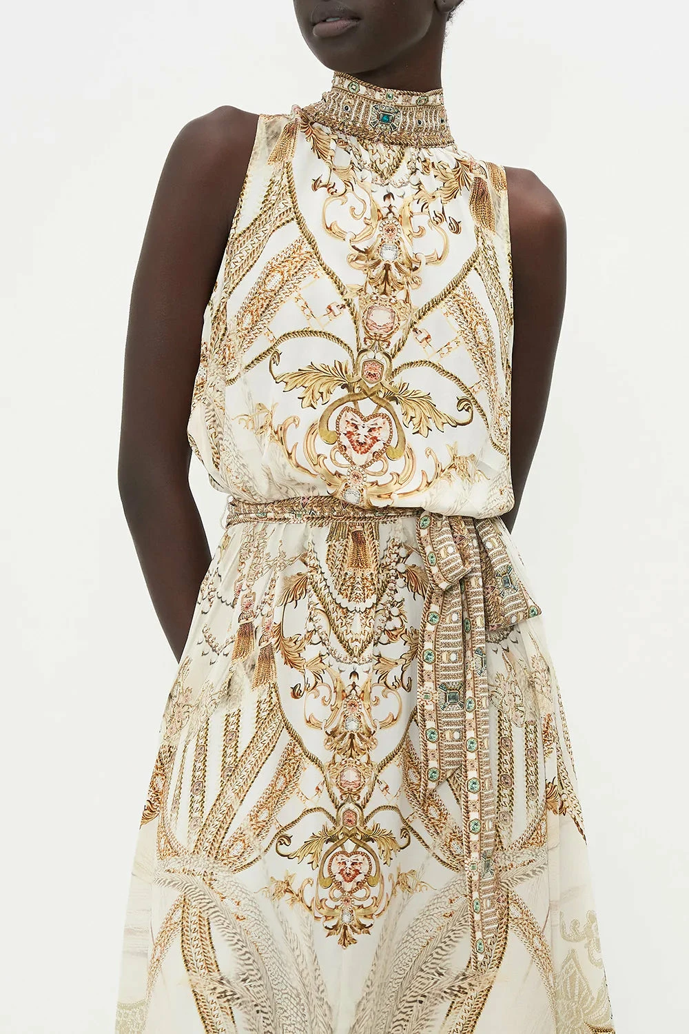 NECKTIE DRESS WITH ELASTICATED WAIST SOAR LIKE AN EAGLE - Image 5