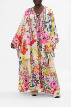 KIMONO WITH LONG UNDERLAYER FAIRY GANG -clothing shop CAMILLA 00019072 KIMONO WITH LONG UNDERLAYER FAIRY GANG MTL 1
