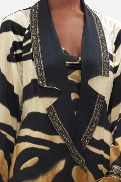 SOFT TRENCH WITH TIES TAME MY TIGER -clothing shop CAMILLA 00019083 SOFT TRENCH WITH TIES TAME MY TIGER 5