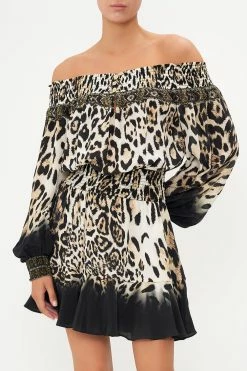 OFF SHOULDER SHORT DRESS COOL FOR CATS -clothing shop CAMILLA 00019095 OFF SHOULDER SHORT DRESS COOL FOR CATS 4