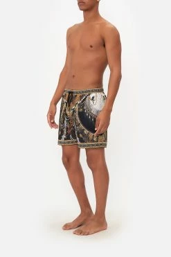 ELASTIC WAIST BOARDSHORT RAVIN RAVEN -clothing shop CAMILLA 00019208 ELASTIC WAIST BOARDSHORT RAVIN RAVEN 2