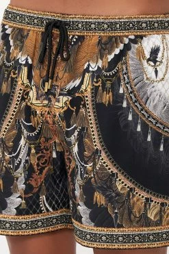 ELASTIC WAIST BOARDSHORT RAVIN RAVEN -clothing shop CAMILLA 00019208 ELASTIC WAIST BOARDSHORT RAVIN RAVEN 5