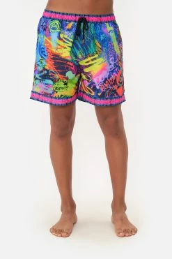 ELASTIC WAIST BOARDSHORT MOTHER EARTHS ARMY 10 ELASTIC WAIST BOARDSHORT MOTHER EARTHS ARMY -clothing shop CAMILLA 00019310 ELASTIC WAIST BOARDSHORT MOTHER EARTHS ARMY 4