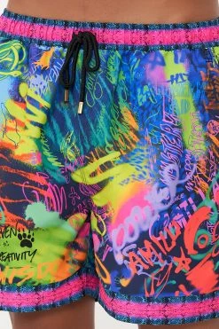 ELASTIC WAIST BOARDSHORT MOTHER EARTHS ARMY 11 ELASTIC WAIST BOARDSHORT MOTHER EARTHS ARMY -clothing shop CAMILLA 00019310 ELASTIC WAIST BOARDSHORT MOTHER EARTHS ARMY 5