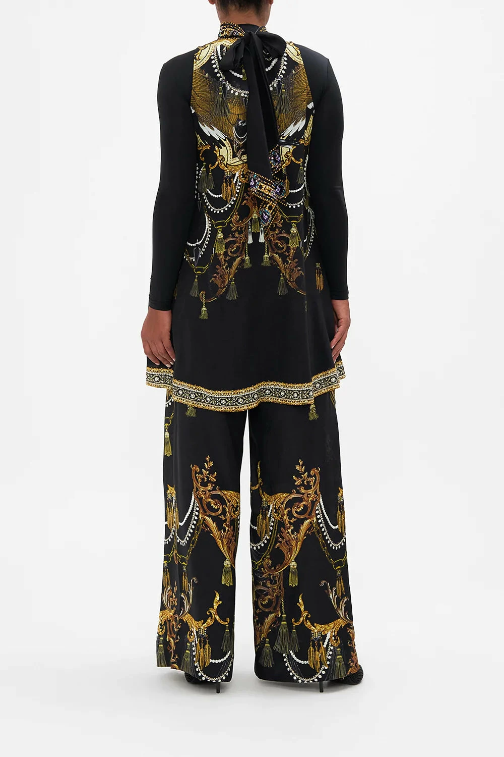 BACK NECK TIE SHORT DRESS RAVIN RAVEN - Image 8