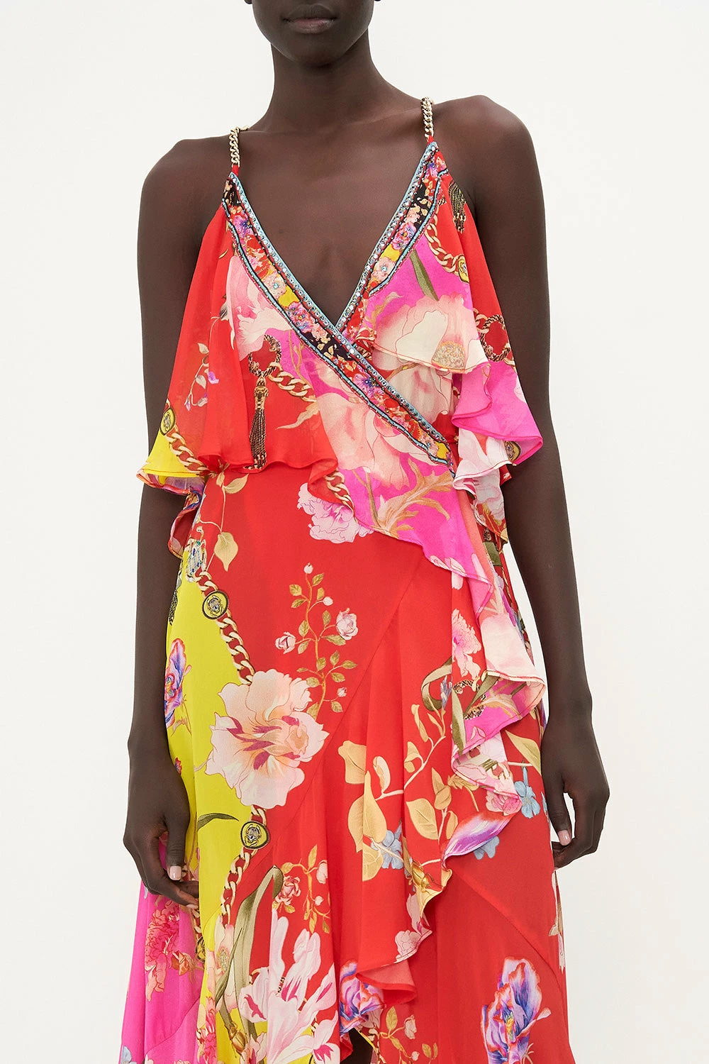 RUFFLE OVERLAYER WRAP DRESS THE BEETLES 5 RUFFLE OVERLAYER WRAP DRESS THE BEETLES - Image 5