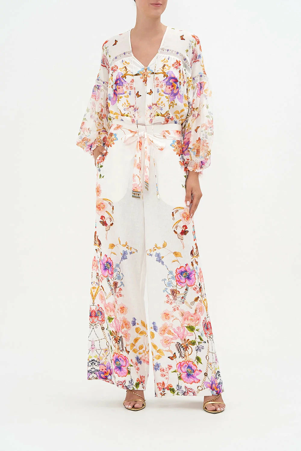 PAPERBAG WAIST WIDE LEG PANT SPIDER GIRL 1 PAPERBAG WAIST WIDE LEG PANT SPIDER GIRL