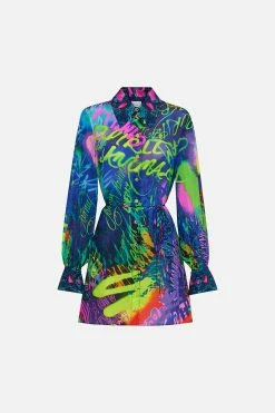 SHIFT SHIRT DRESS MOTHER EARTHS ARMY 8 SHIFT SHIRT DRESS MOTHER EARTHS ARMY -clothing shop CAMILLA 00019356 SHIFT SHIRT DRESS MOTHER EARTHS ARMY GHOST