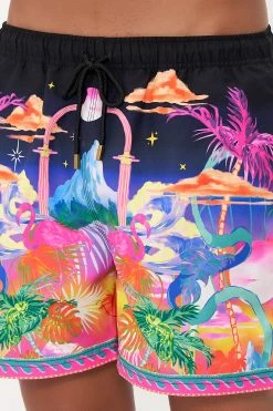 ELASTIC WAIST BOARDSHORT FLIGHT OF THE FLAMINGO 11 ELASTIC WAIST BOARDSHORT FLIGHT OF THE FLAMINGO -clothing shop CAMILLA 00019377 ELASTIC WAIST BOARDSHORT FLIGHT OF THE FLAMINGO 5