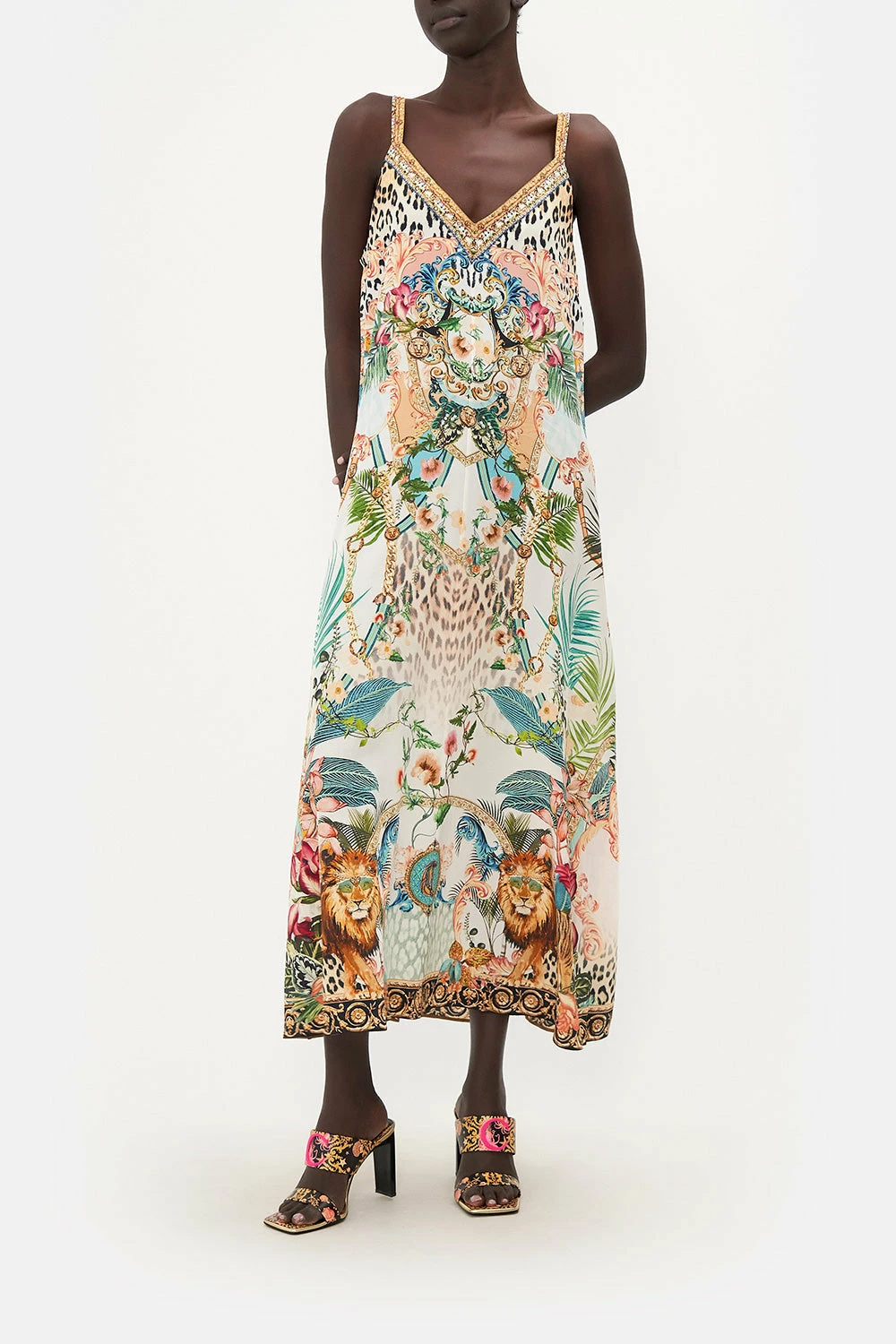 V NECK MIDI SLIP DRESS ROYALTY LOYALTY 1 V NECK MIDI SLIP DRESS ROYALTY LOYALTY