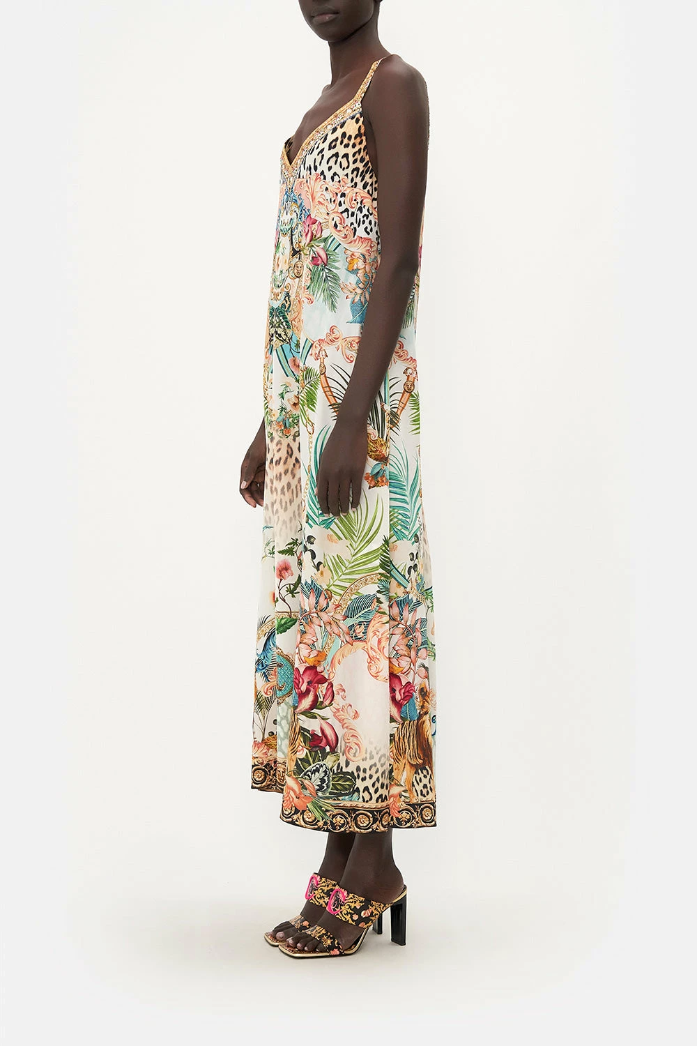 V NECK MIDI SLIP DRESS ROYALTY LOYALTY 4 V NECK MIDI SLIP DRESS ROYALTY LOYALTY - Image 4